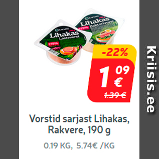 Allahindlus - Vorstid sarjast Lihakas, Rakvere, 190 g *