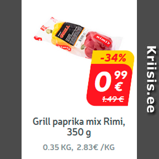 Allahindlus - Grill paprika mix Rimi, 350 g