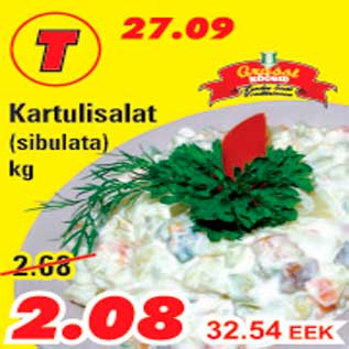 Allahindlus - Kartulisalat sibulata