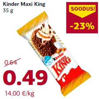 Скидка - Kinder Maxi King 35 g