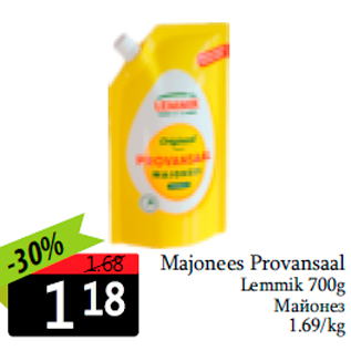 Allahindlus - Majonees Provansaal Lemmik 700g