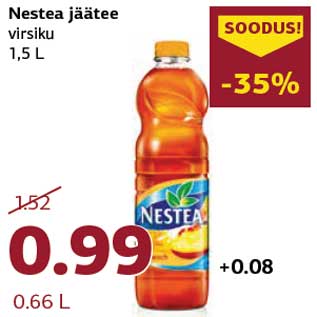 Allahindlus - Nestea jäätee virsiku 1,5 L