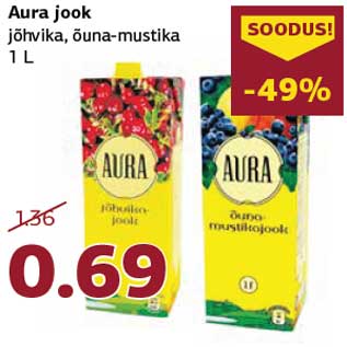 Скидка - Напитки Aura