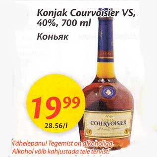 Allahindlus - Konjak Courvoisier VS