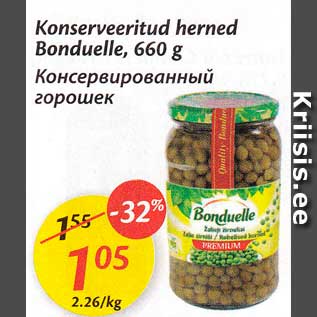 Скидка - Консервированный горошек
