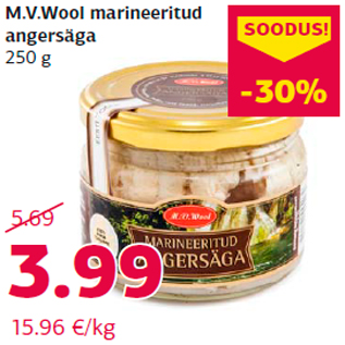 Allahindlus - M.V.Wool marineeritud angersäga 250 g