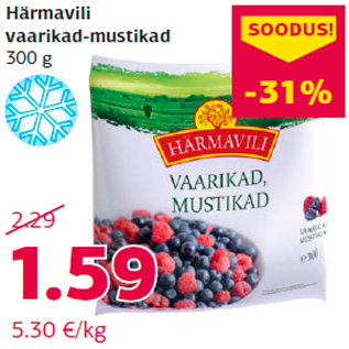 Allahindlus - Härmavili vaarikad-mustikad 300 g