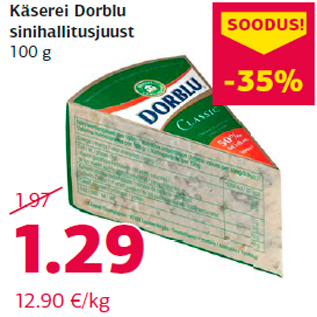 Allahindlus - Käserei Dorblu sinihallitusjuust 100 g