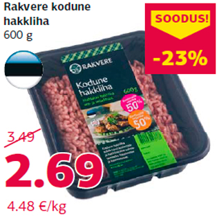 Allahindlus - Rakvere kodune hakkliha 600 g