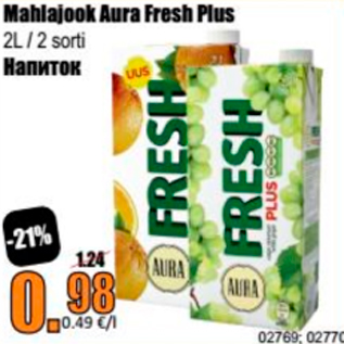 Allahindlus - Mahlajook Aura Fresh Plus