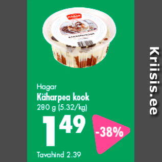 Allahindlus - Hagar Käherpea kook 280 g