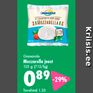 Allahindlus - Granarolo Mozzarella juust, 125 g