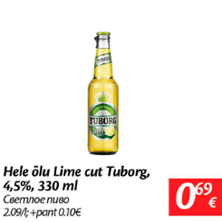 Allahindlus - Hele õlu Lime cut Tuborg