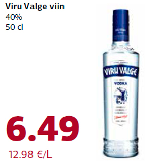 Скидка - Водка Viru Valge