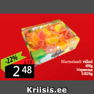 Allahindlus - Marmelaadi viilud 650 g