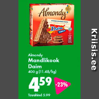 Allahindlus - Almondy Mandlikook Daim 400 g