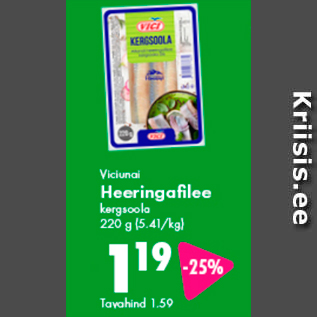 Allahindlus - Viciunai Heeringafilee kergsoola 220 g