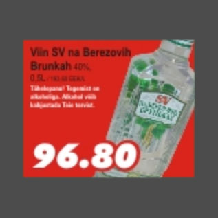 Allahindlus - Viin SV na Berezovih Brunkah