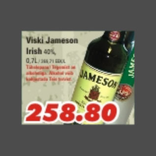 Allahindlus - Viski Jameson Irish