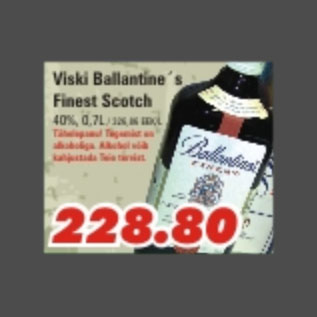 Allahindlus - Viski BallantineS Finest Scotch