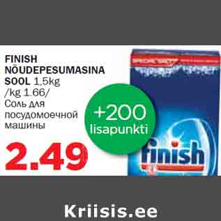 Allahindlus - FINISH NÕUDEPESUMASINA SOOL 1,5kg