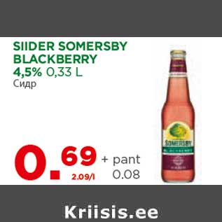 Allahindlus - SIIDER SOMERSBY BLACKBERRY