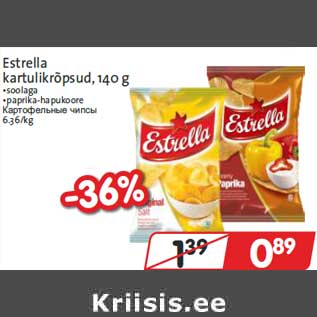 Allahindlus - Estrella kartulikrõpsud, 140 g