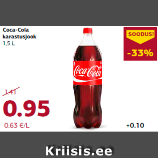 Allahindlus - Coca-Cola karastusjook 1,5 L