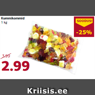 Allahindlus - Kummikommid 1 kg