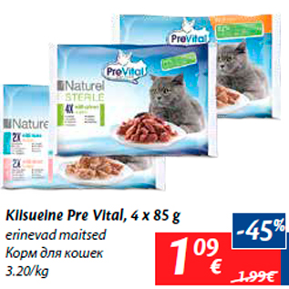 Allahindlus - Kiisueine Pre Vital, 4 x 85 g