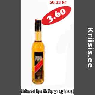 Скидка - Алкогольный напиток Pipra Kibe Naps 35%, 0,35 л