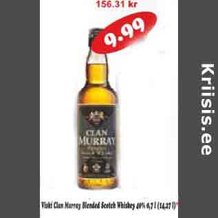 Allahindlus - Viski Clan Murray Blended Scotch Whiskey 40%, 0,7l