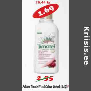 Allahindlus - Palsam Timotei Vivid Colour 200 ml