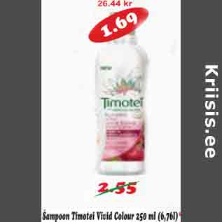 Allahindlus - Šampoon Timotei Vivid Colour 250 ml