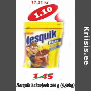 Скидка - Напиток какао Nesquik 200 г