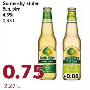 Allahindlus - Somersby siider õun, pirn 4,5% 0,33 L