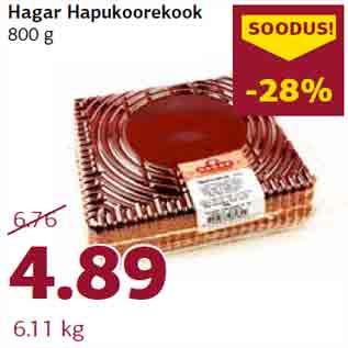 Allahindlus - Hagar Hapukoorekook 800 g