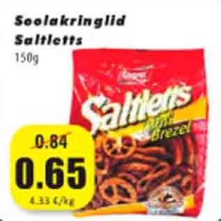 Скидка - Крендель с солью Saltletts, 150 г