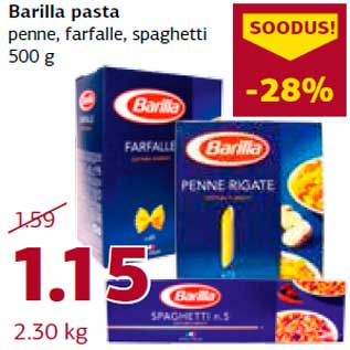 Скидка - Макароны Barilla