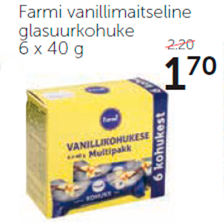 Allahindlus - Farmi vanillimaitseline glasuurkohuke 6 x 40 g