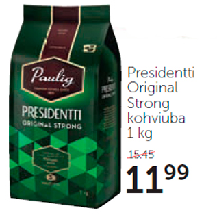Allahindlus - Presidentti Original Strong kohviuba 1 kg