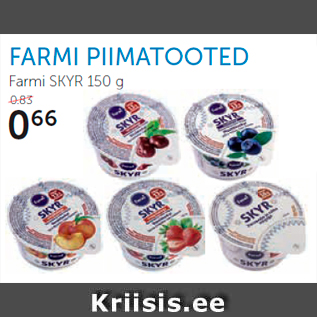 Allahindlus - FARMI PIIMATOOTED Farmi SKYR 150 g