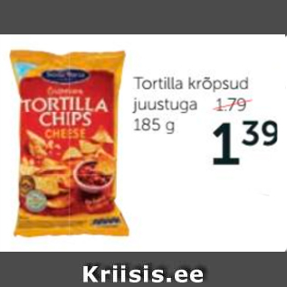 Скидка - Чипсы Tortilla с сыром 185 г