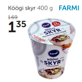 Allahindlus - Köögi skyr 400 g