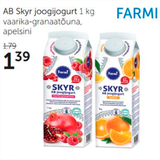 Allahindlus - AB Skyr joogijogurt 1 kg