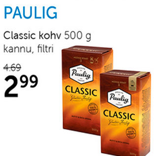 Allahindlus - Paulig Classic kohv 500 g