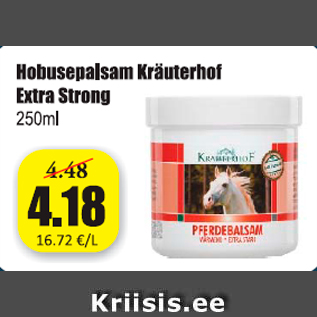 Скидка - Лошадиный бальзамы Kräuterhof Extra Strong 250 мл