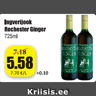 Allahindlus - Ingverijook Rochester Ginger 725 ml