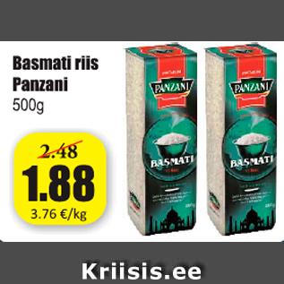 Allahindlus - Basmati riis Panzani 500 g