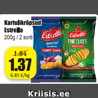 Скидка - Картофельные чипсы Estrella